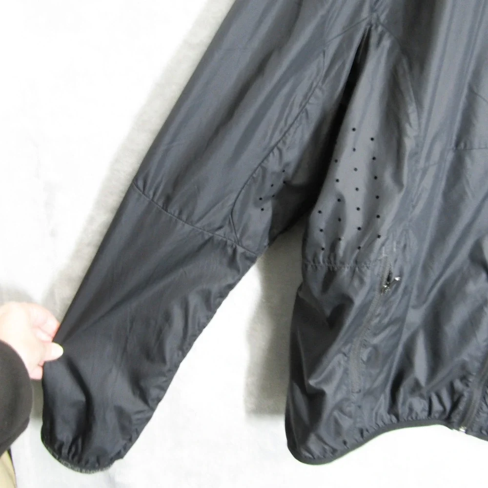 RLX Ralph Lauren Mens XXL Black Nylon Full Zip Windbreaker Jacket RLX67/10